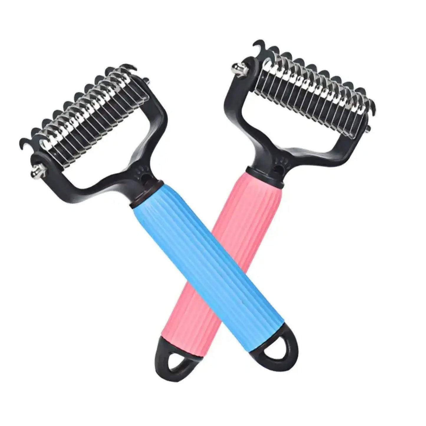 Ultimate Pet Grooming Tool - Double-Sided Stainless Steel Detangling Comb for Dogs, Effortless Shedding & Matted Hair Removal, Essential Daily Coat Care Supplies