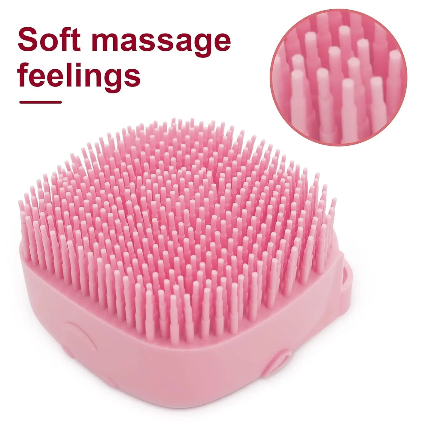 Pet Bath Massage Brush & Soap Dispenser - Silicone Shampoo Massager for Dogs & Cats