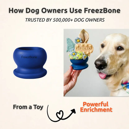 Durable Fillable Dog Chew Bone - Freezball for Endless Fun!