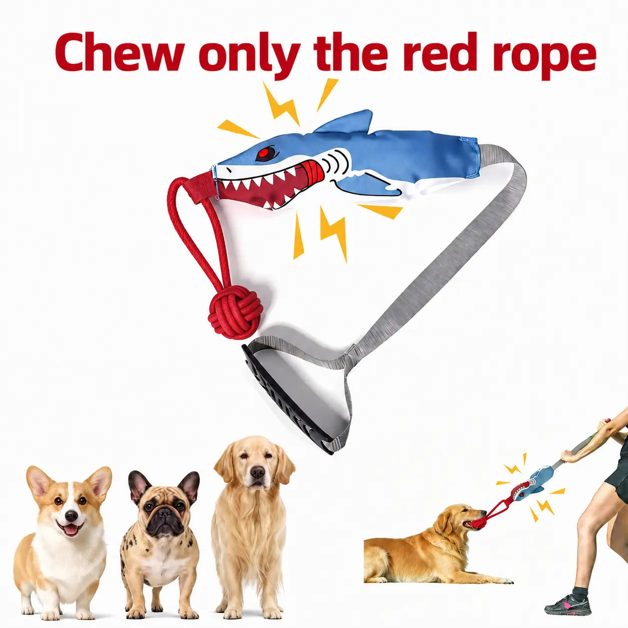 Ultimate Interactive Tug Toy for Dogs - Strengthen Bond & Clean Teeth - Perfect for Indoor & Outdoor Play - Ideal for Small & Medium Breeds