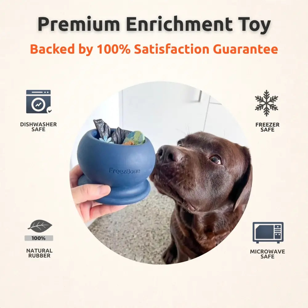 Durable Fillable Dog Chew Bone - Freezball for Endless Fun!