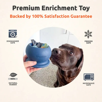 Durable Fillable Dog Chew Bone - Freezball for Endless Fun!
