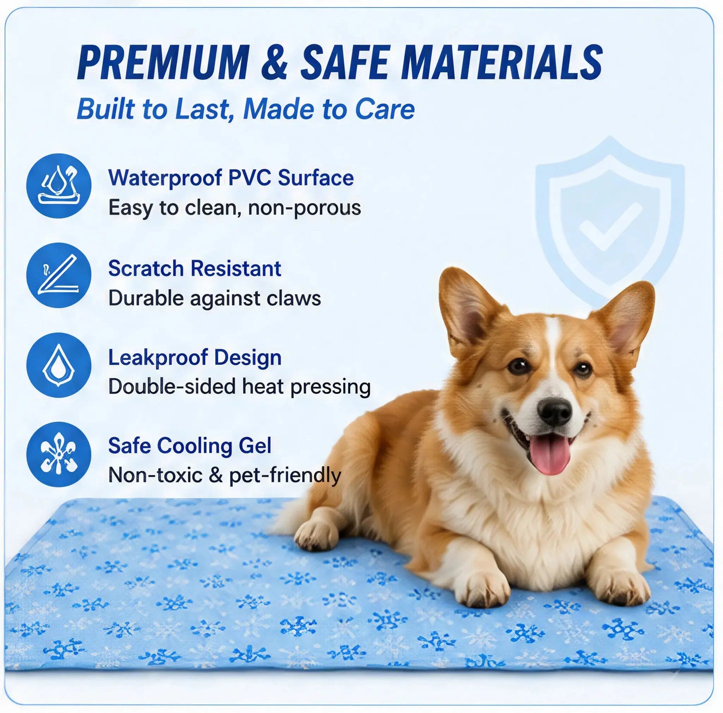 Ultimate Pet Cool Pad - Washable Gel & Waterproof Ice Silk for Dogs & Cats, Perfect for Couch & Crate (Sizes S-L)