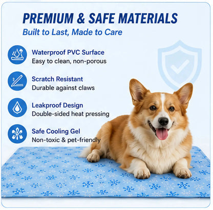 Ultimate Pet Cool Pad - Washable Gel & Waterproof Ice Silk for Dogs & Cats, Perfect for Couch & Crate (Sizes S-L)