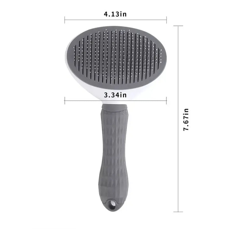 Effortless Pet Grooming: Self-Cleaning One Button Hair Removal Comb for Cats & Dogs - Must-Have from Tiktok Shop!