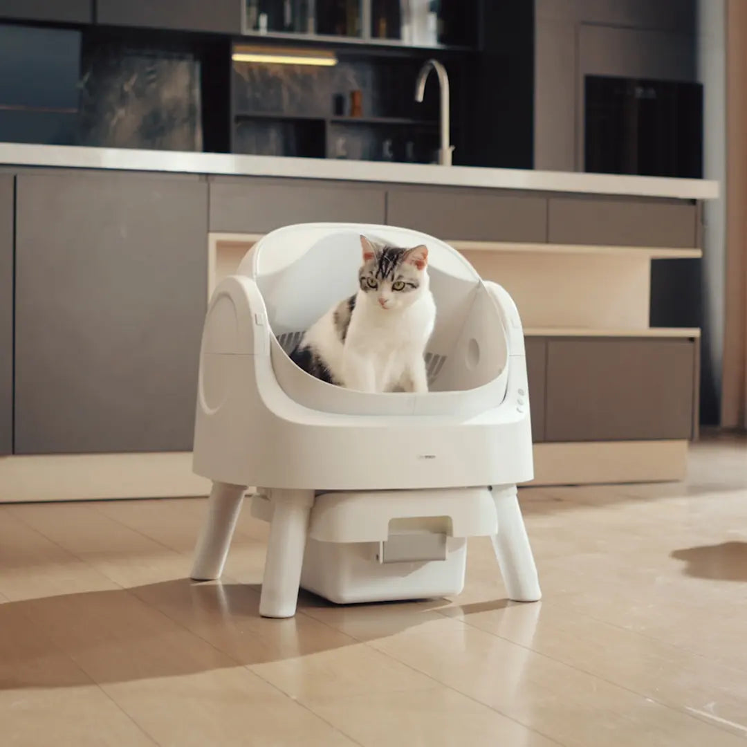 Petpivot Autoscooper 11: Self-Cleaning Open-Top Cat Litter Box with Odor-Free Waste Disposal & Trash Bags - Perfect for Summer Pet Lovers!