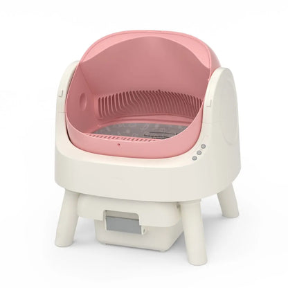 Petpivot Autoscooper 11: Self-Cleaning Open-Top Cat Litter Box with Odor-Free Waste Disposal & Trash Bags - Perfect for Summer Pet Lovers!