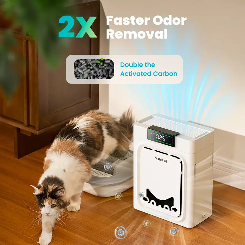 Oneisall Pet-Friendly Air Purifier - 3-in-1 HEPA Filter with Activated Carbon for Odor Removal & Allergen Relief