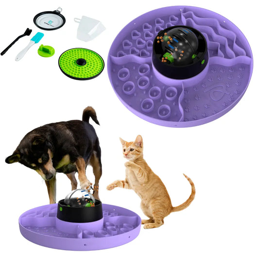 Interactive 8-In-1 Slow Feeder Snuffle Mat Puzzle for Dogs and Cats