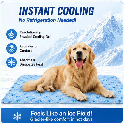 Ultimate Pet Cool Pad - Washable Gel & Waterproof Ice Silk for Dogs & Cats, Perfect for Couch & Crate (Sizes S-L)