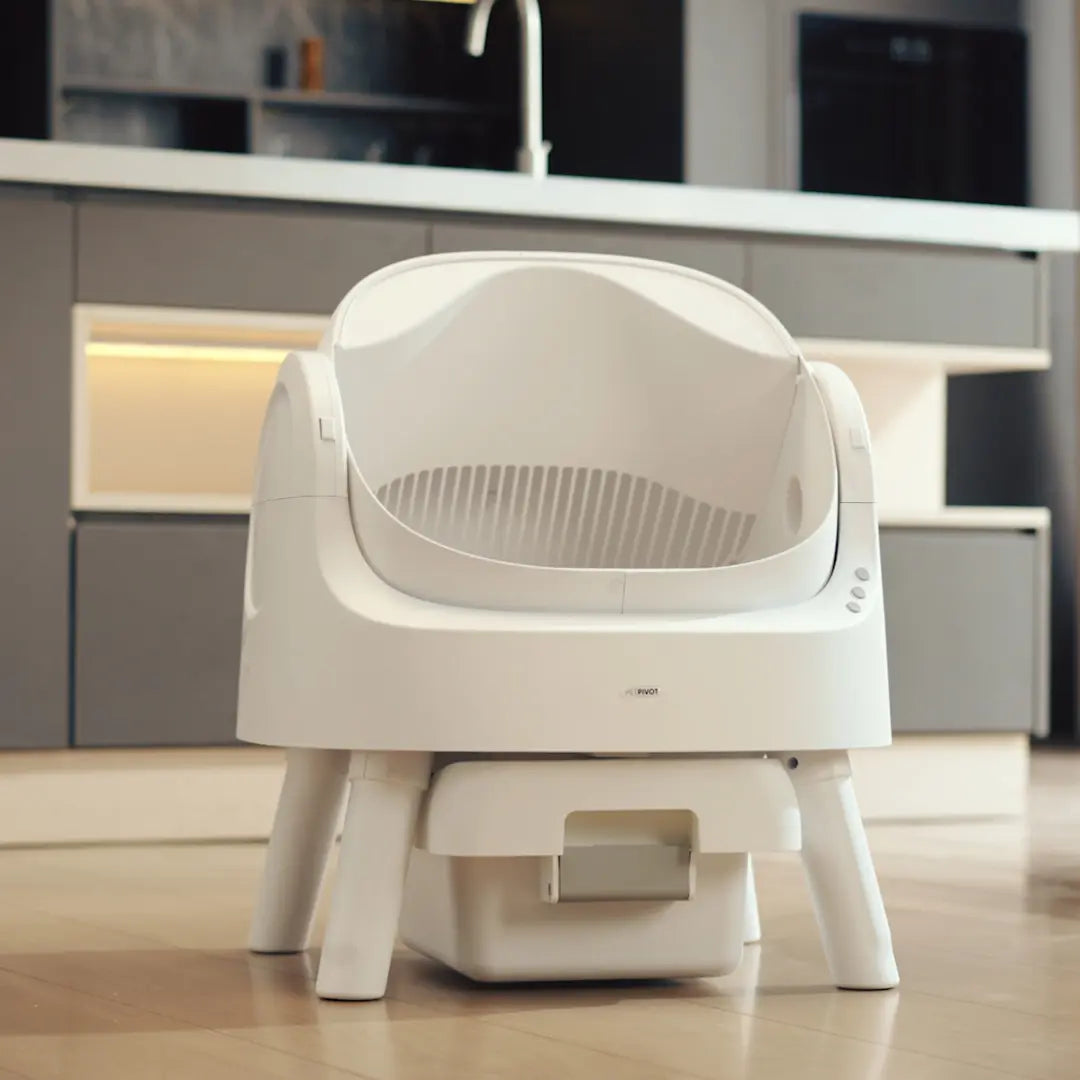 Petpivot Autoscooper 11: Self-Cleaning Open-Top Cat Litter Box with Odor-Free Waste Disposal & Trash Bags - Perfect for Summer Pet Lovers!