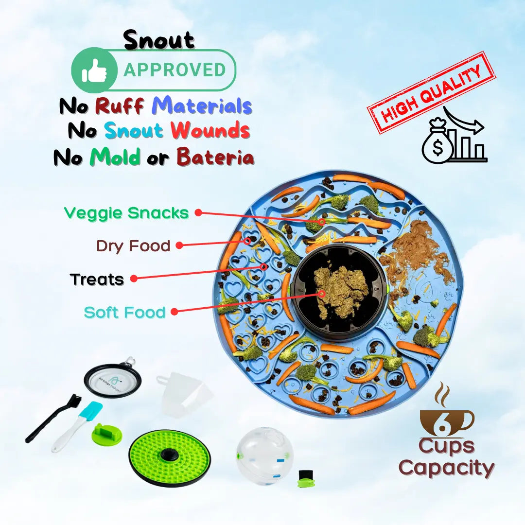 Interactive 8-In-1 Slow Feeder Snuffle Mat Puzzle for Dogs and Cats