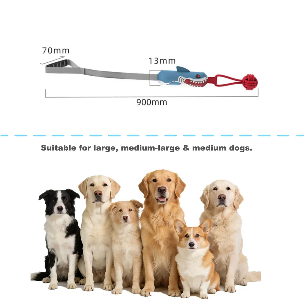Ultimate Interactive Tug Toy for Dogs - Strengthen Bond & Clean Teeth - Perfect for Indoor & Outdoor Play - Ideal for Small & Medium Breeds